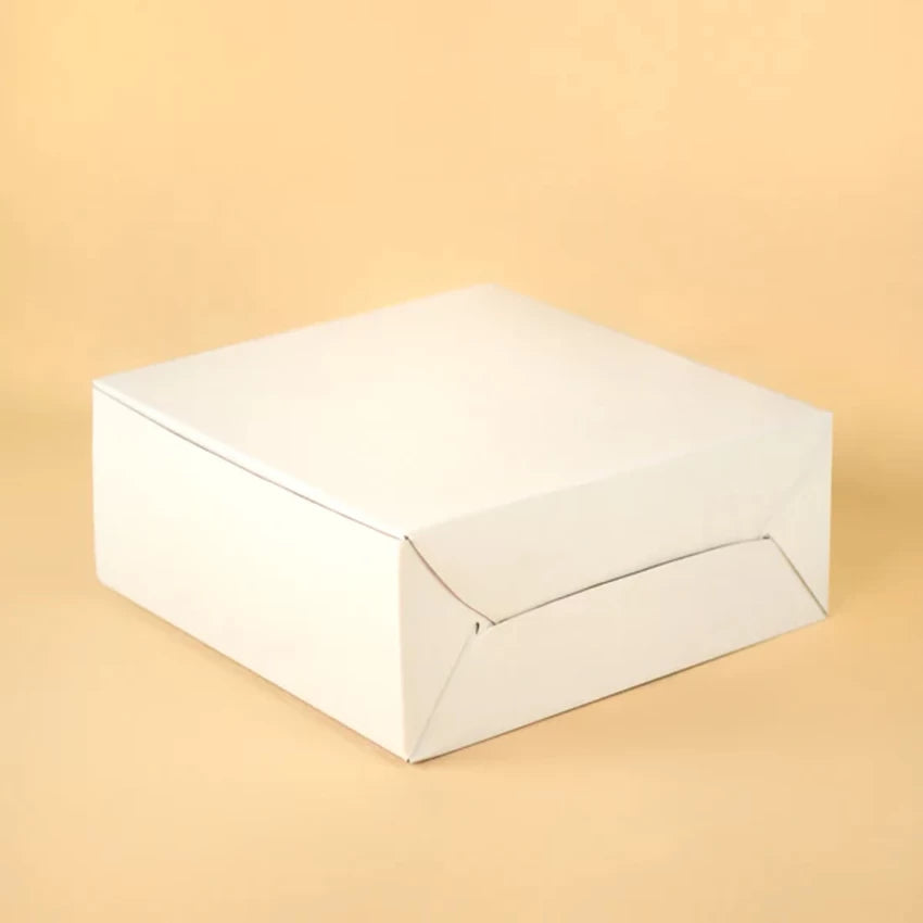 PLAIN WHITE CAKE BOX. PACK OF 10PCS