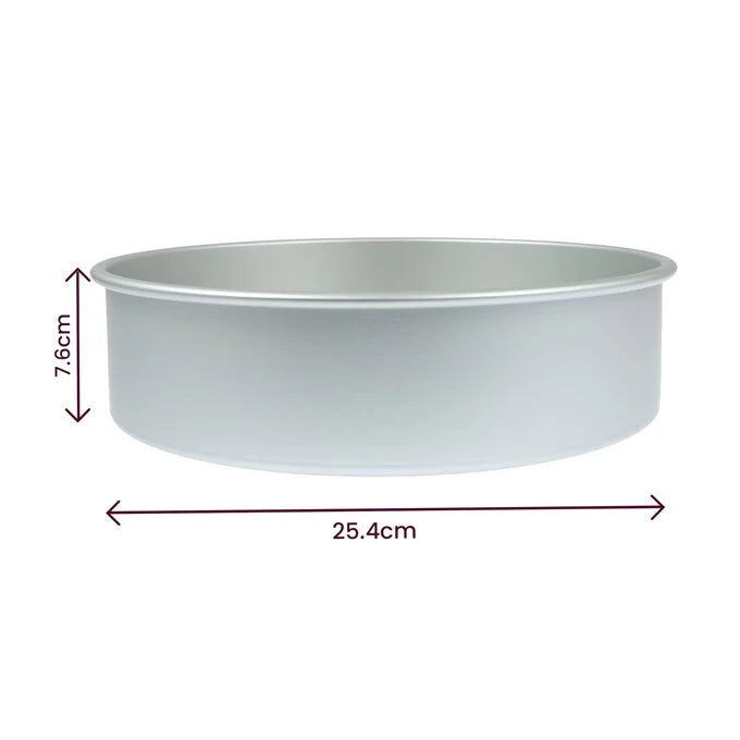 10 x 3 inches Round Aluminum Cake Tin | Cake Mould | Round Thali