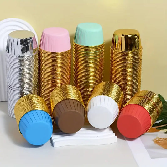 METALLIC ROUND BAKEABLECUPS / BAKE&SERVE