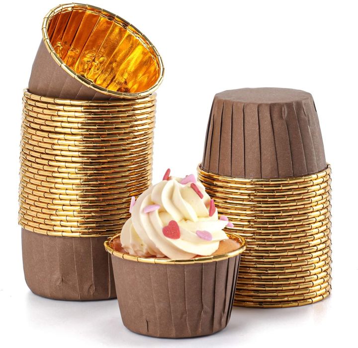 METALLIC ROUND BAKEABLECUPS / BAKE&SERVE