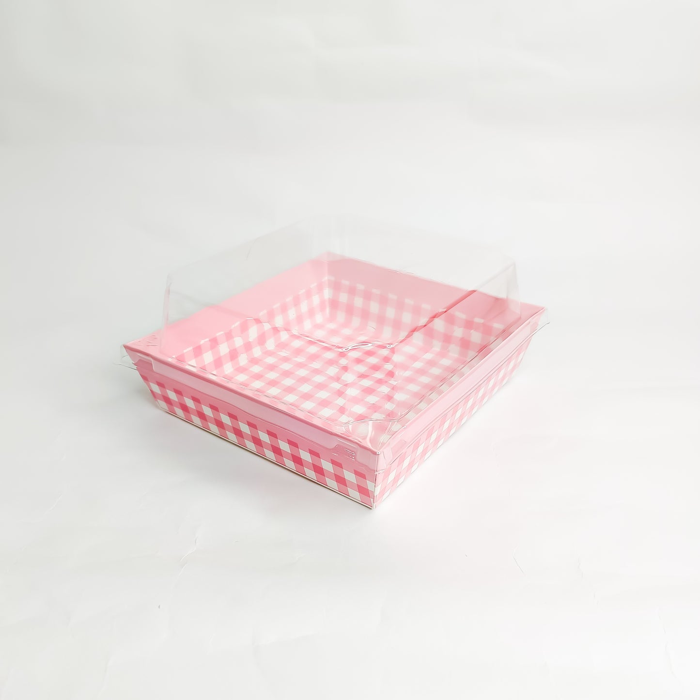 SQUARE BAKE AND SERVE WITH LID PINK| Printed Direct Bakeable Mould With Lid