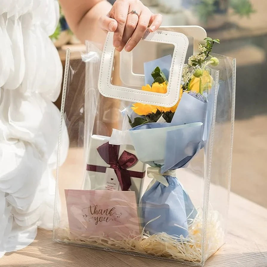 CLEAR GIFT BAG WITH HANDLE