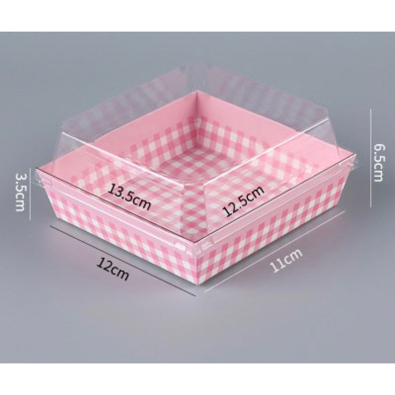 SQUARE BAKE AND SERVE WITH LID PINK| Printed Direct Bakeable Mould With Lid