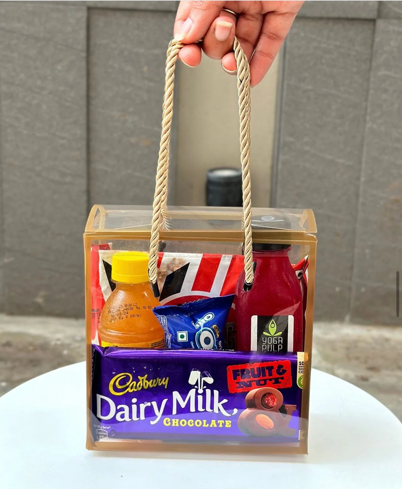TRANSPARENT PVC HAMPER BAG