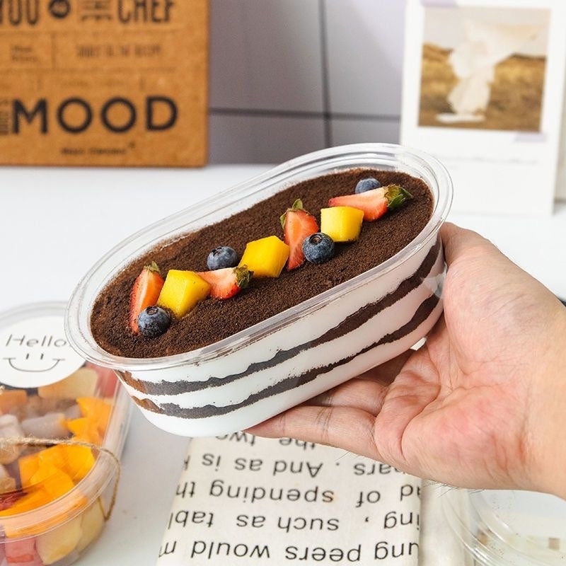 OVAL DESSERT CONTAINER / TIRAMISU BOX