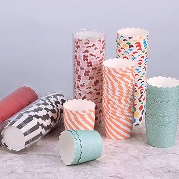BAKE AND SERVE MUFFIN CUPS / CUPCAKE PAPER CUPS ( PACK OF 50 )