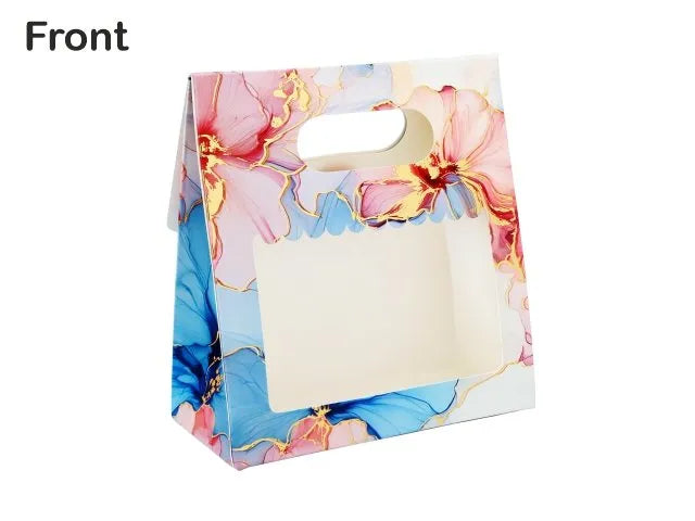 BLUE FLOWER FOIL PRINTED 2 JARS BAG