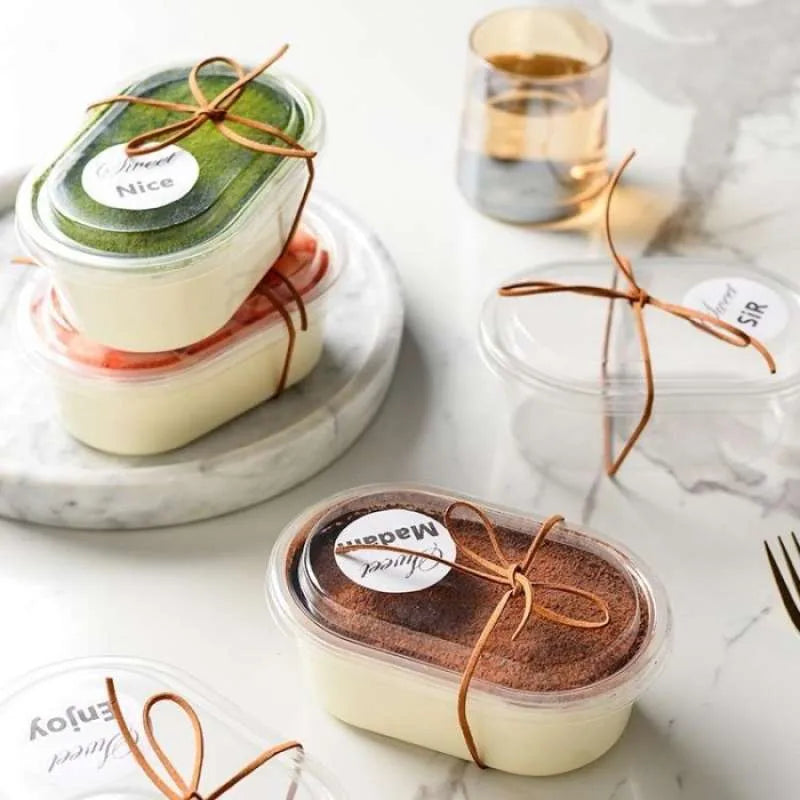 OVAL DESSERT CONTAINER / TIRAMISU BOX