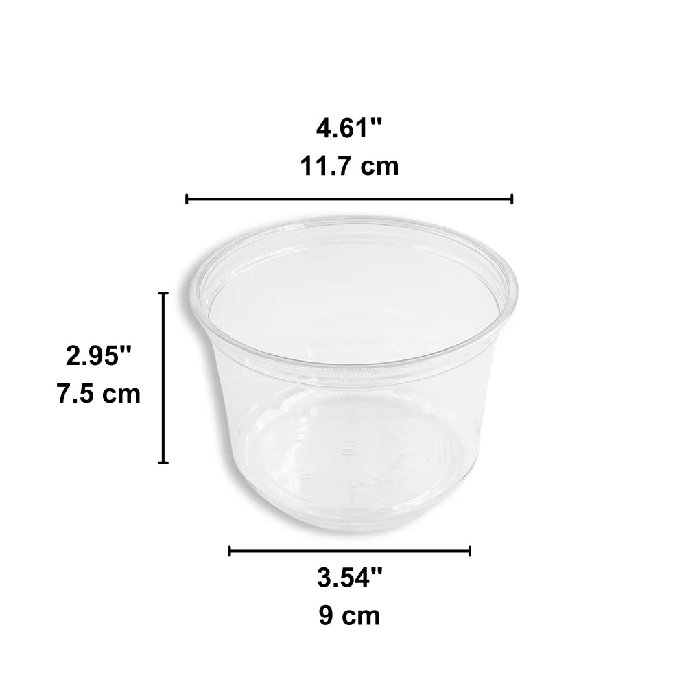 450ml Round Dessert Cup with Lid | Clear Disposable Pudding & Parfait Container