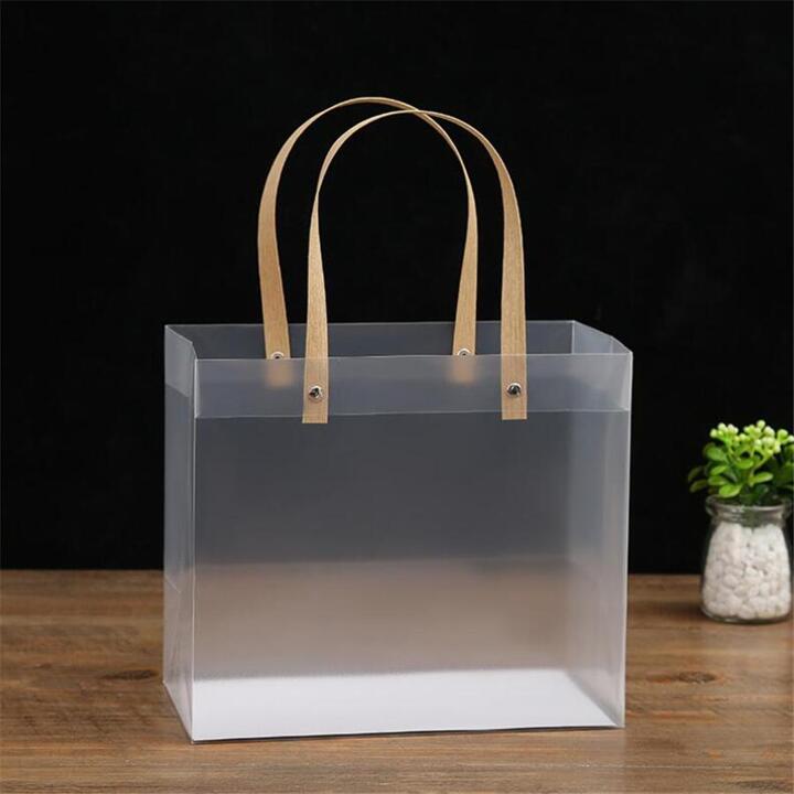 OPAQUE GIFT BAG WITH KRAFT HANDLE (PACK OF 10)