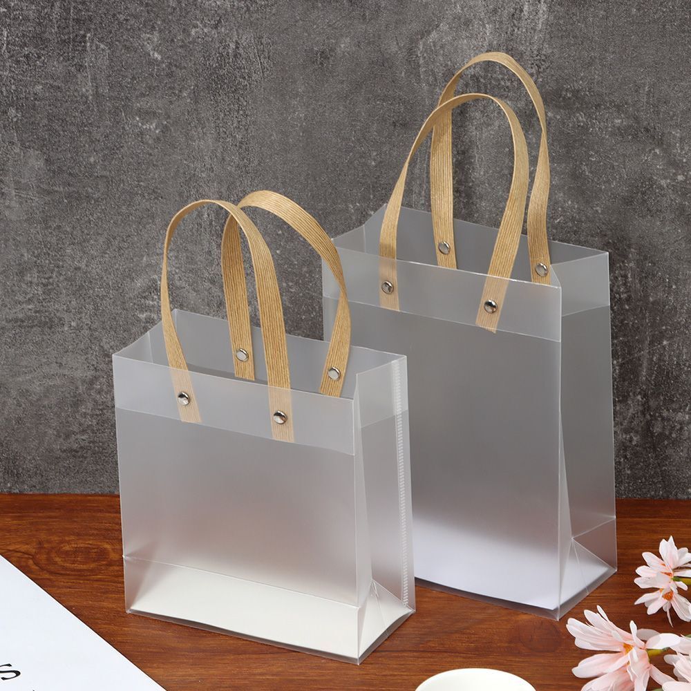 OPAQUE GIFT BAG WITH KRAFT HANDLE (PACK OF 10)