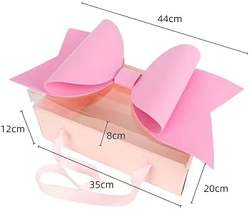 Luxury Purple Gift Box with Large Bow & Clear Lid | Purple Hamper Box With Bow