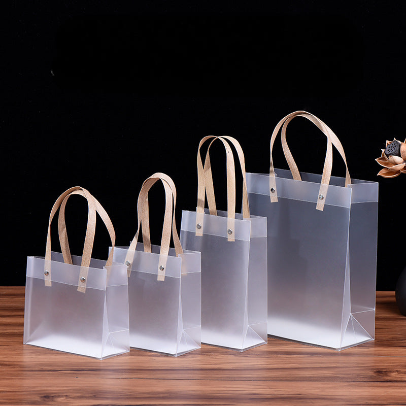 OPAQUE GIFT BAG WITH KRAFT HANDLE (PACK OF 10)