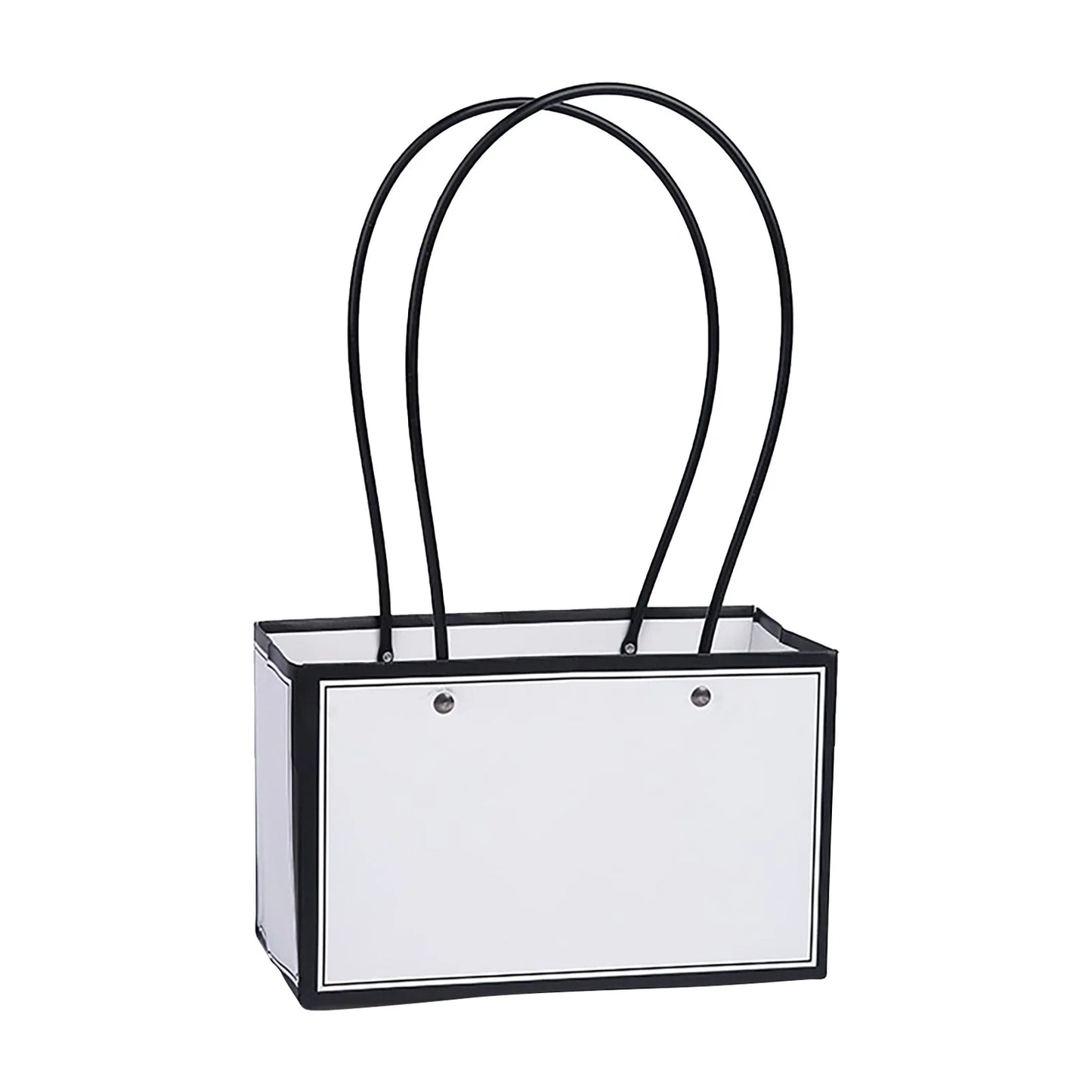White Waterproof Flower Gift Bags | Premium Rectangular Gift Bag with Handle for Gifting & Events