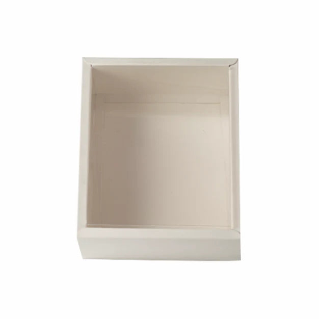 White Hamper Packaging Box With See-Through Lid