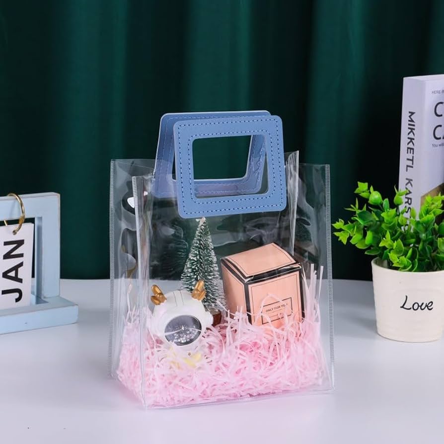 CLEAR GIFT BAG WITH HANDLE