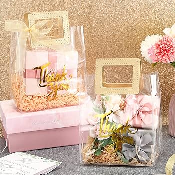 CLEAR GIFT BAG WITH HANDLE