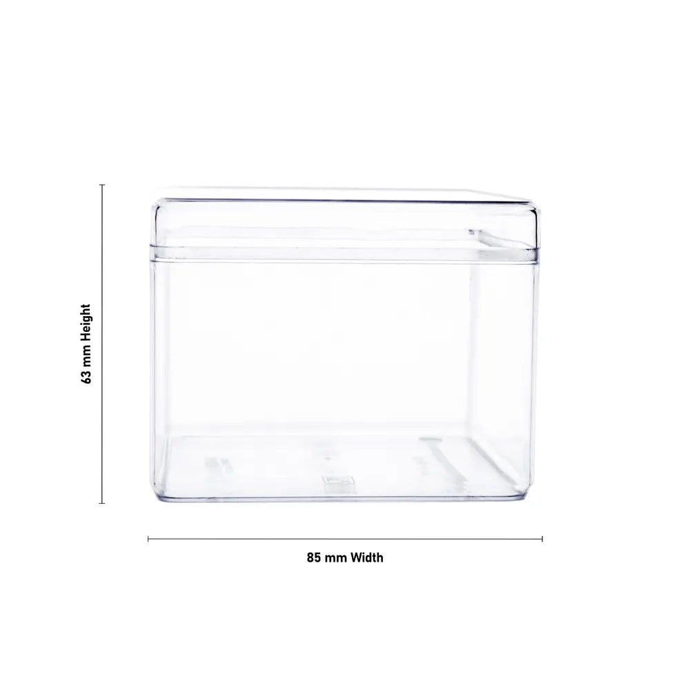 ACRYLIC SQUARE DESSERT TUB 375ml