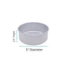 5 x 2.5 inches Round Aluminum Cake Tin /Cake Mould / Round Thali