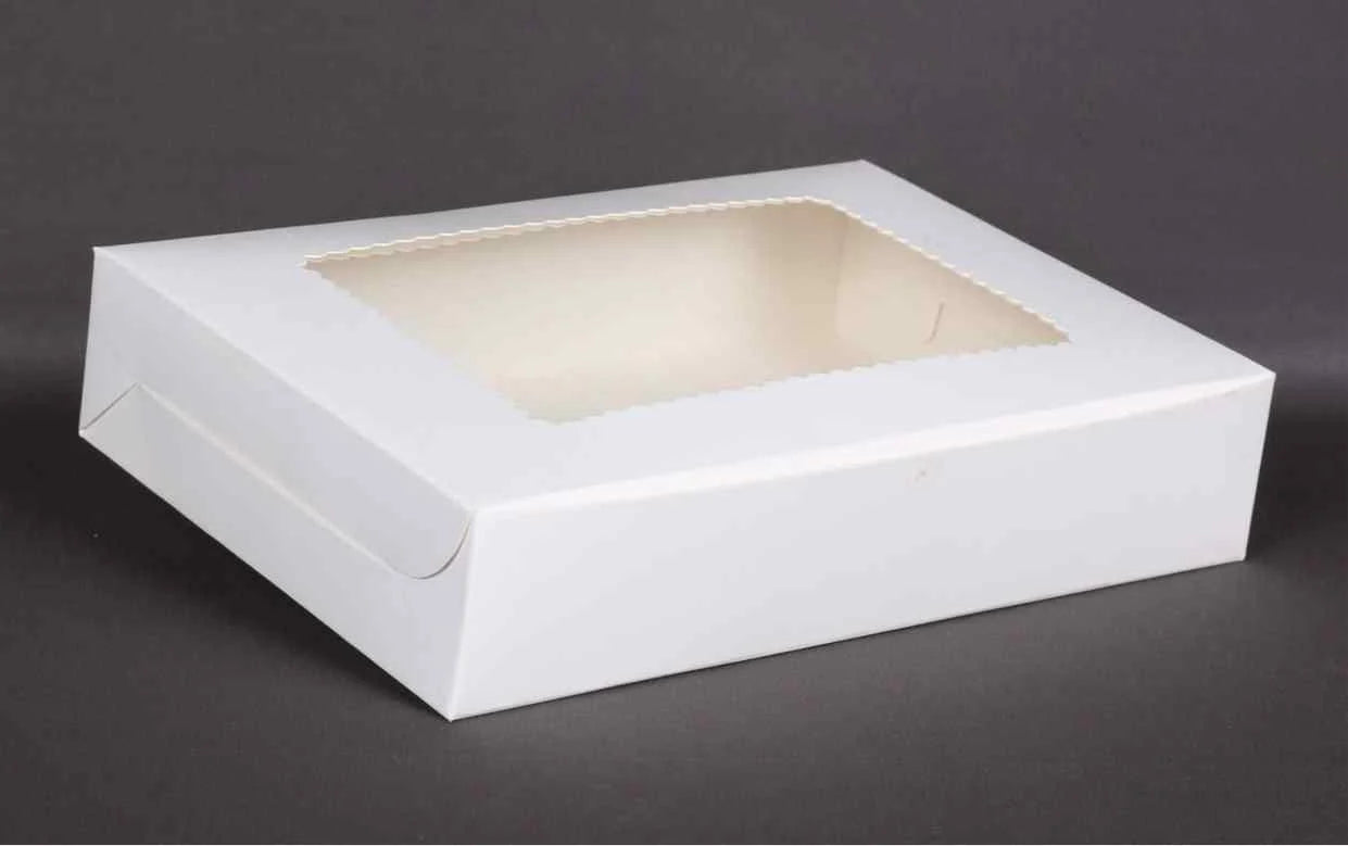 White 6 Brownie Box with Window – Premium Dessert Packaging