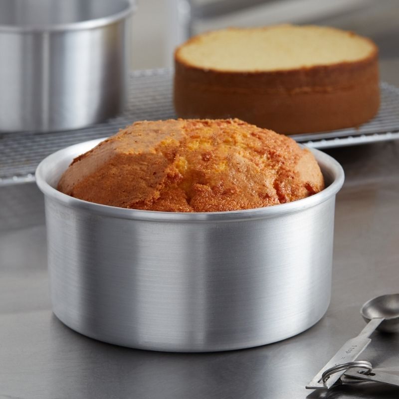 6 x 3 inches Round Aluminum Cake Tin | Cake Mould | Round Thali