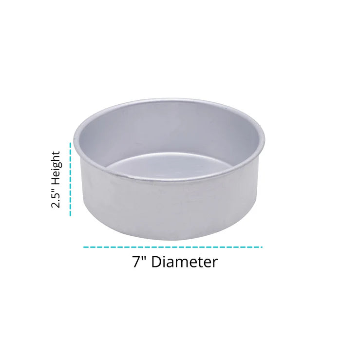 7 x 2.5 inches Round Aluminum Cake Tin /Cake Mould / Round Thali