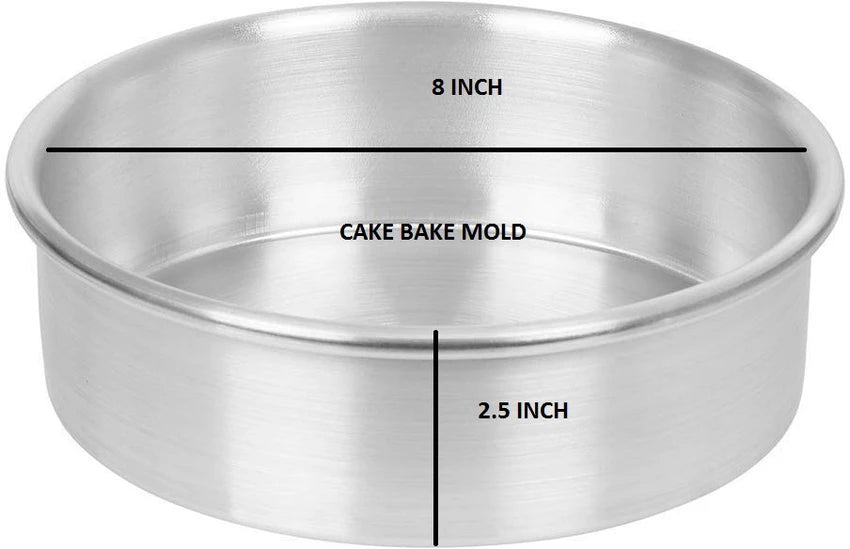 8 x 2.5 inches Round Aluminum Cake Tin /Cake Mould / Round Thali