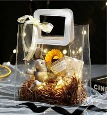 CLEAR GIFT BAG WITH HANDLE