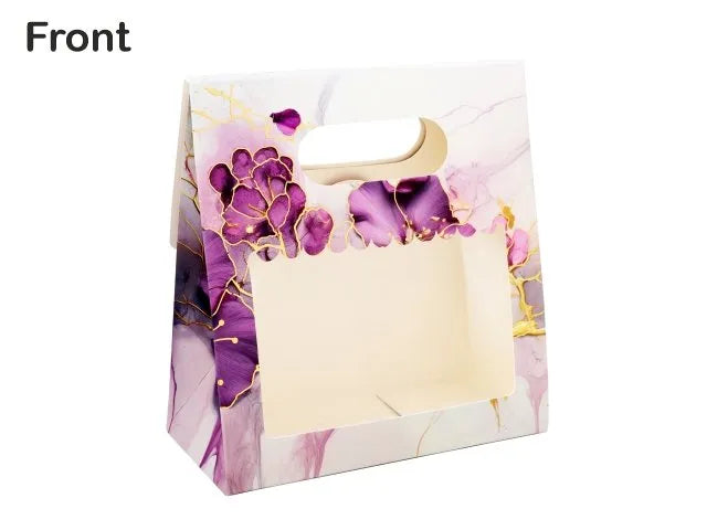 PURPLE FLOWER FOIL PRINTED 2 JARS BAG
