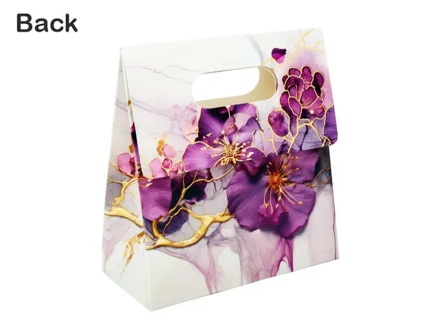 PURPLE FLOWER FOIL PRINTED 2 JARS BAG