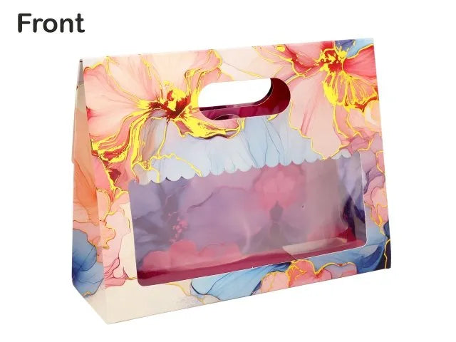 BLUE FLOWER FOIL PRINTED 3 JARS BAG