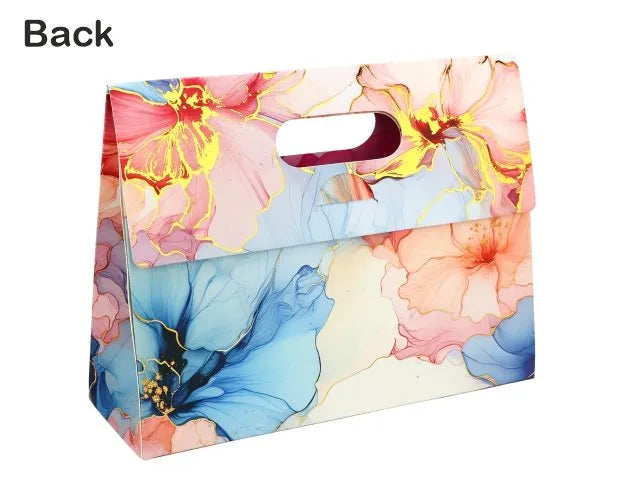 BLUE FLOWER FOIL PRINTED 3 JARS BAG
