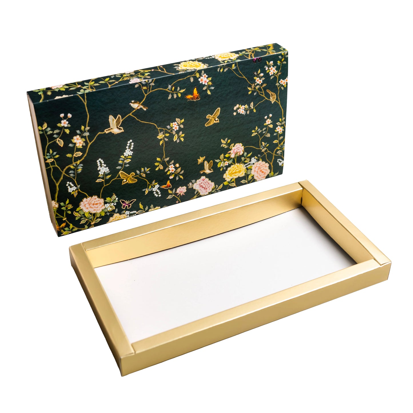 Luxury Festive Chocolate Gift Box β 18 Cavity | Green Elegant Floral Design