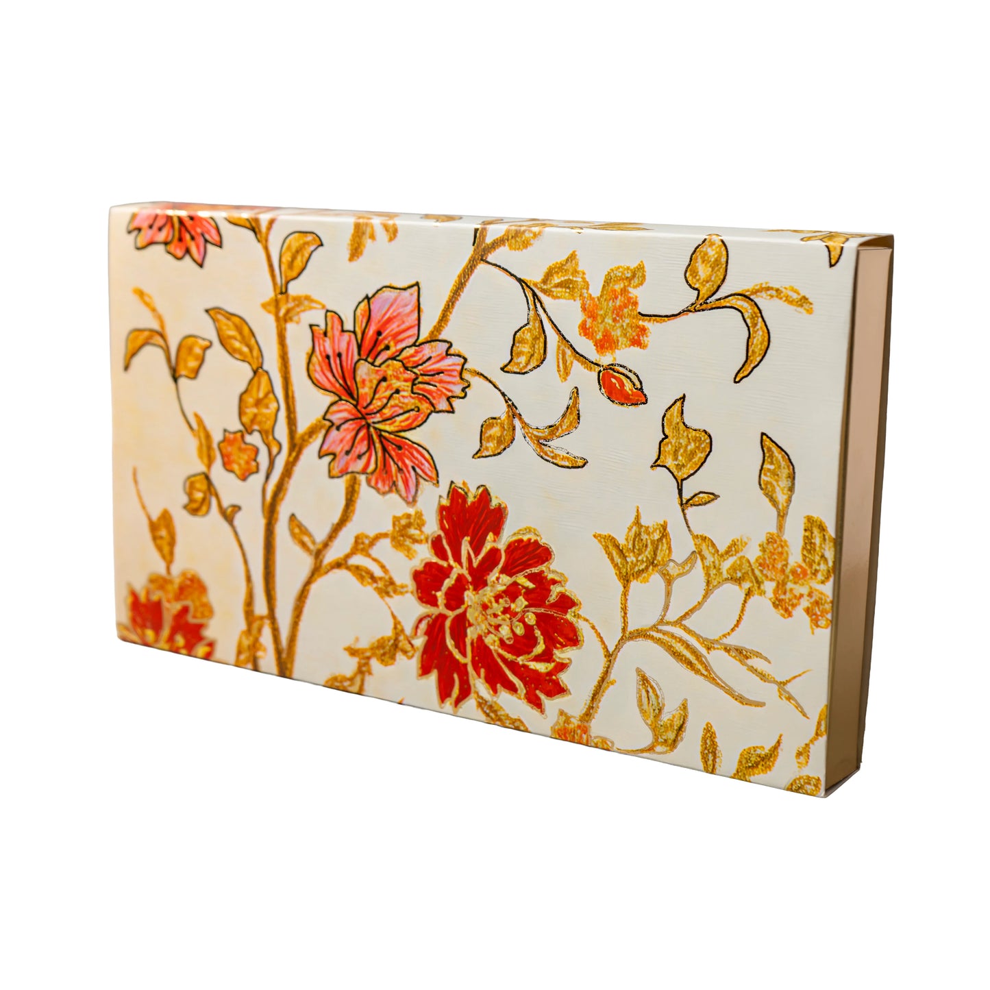 Luxury Festive Chocolate Gift Box β 18 Cavity | White Elegant Floral Design