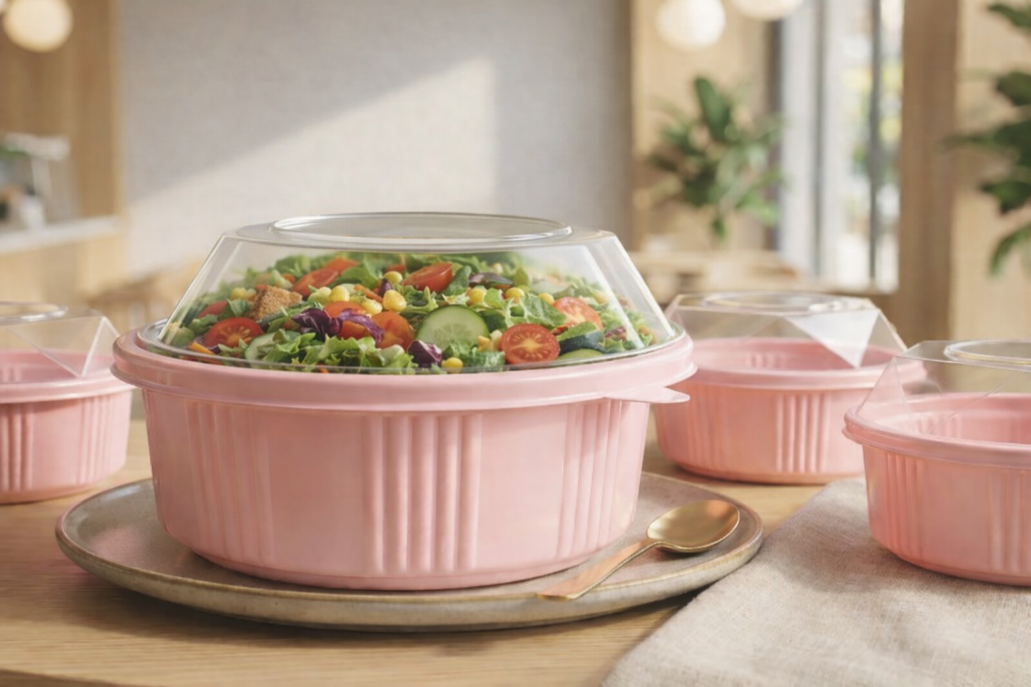 Thick Plastic with Crystal Clear Dome Disposable Pudding & Parfait Container | Premium Cake & Dessert Bowl