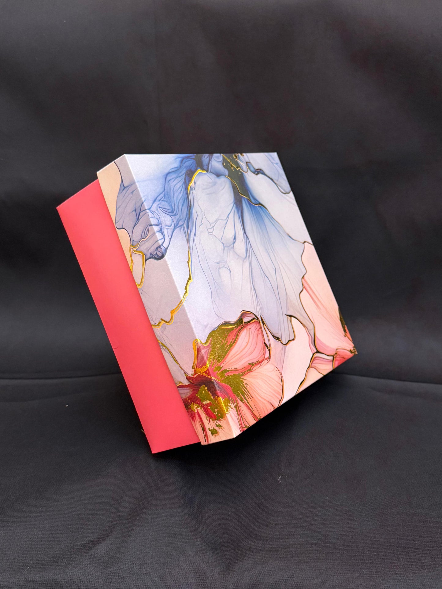 PINK FOIL PRINTED HAMPER BOX 10 INCHES