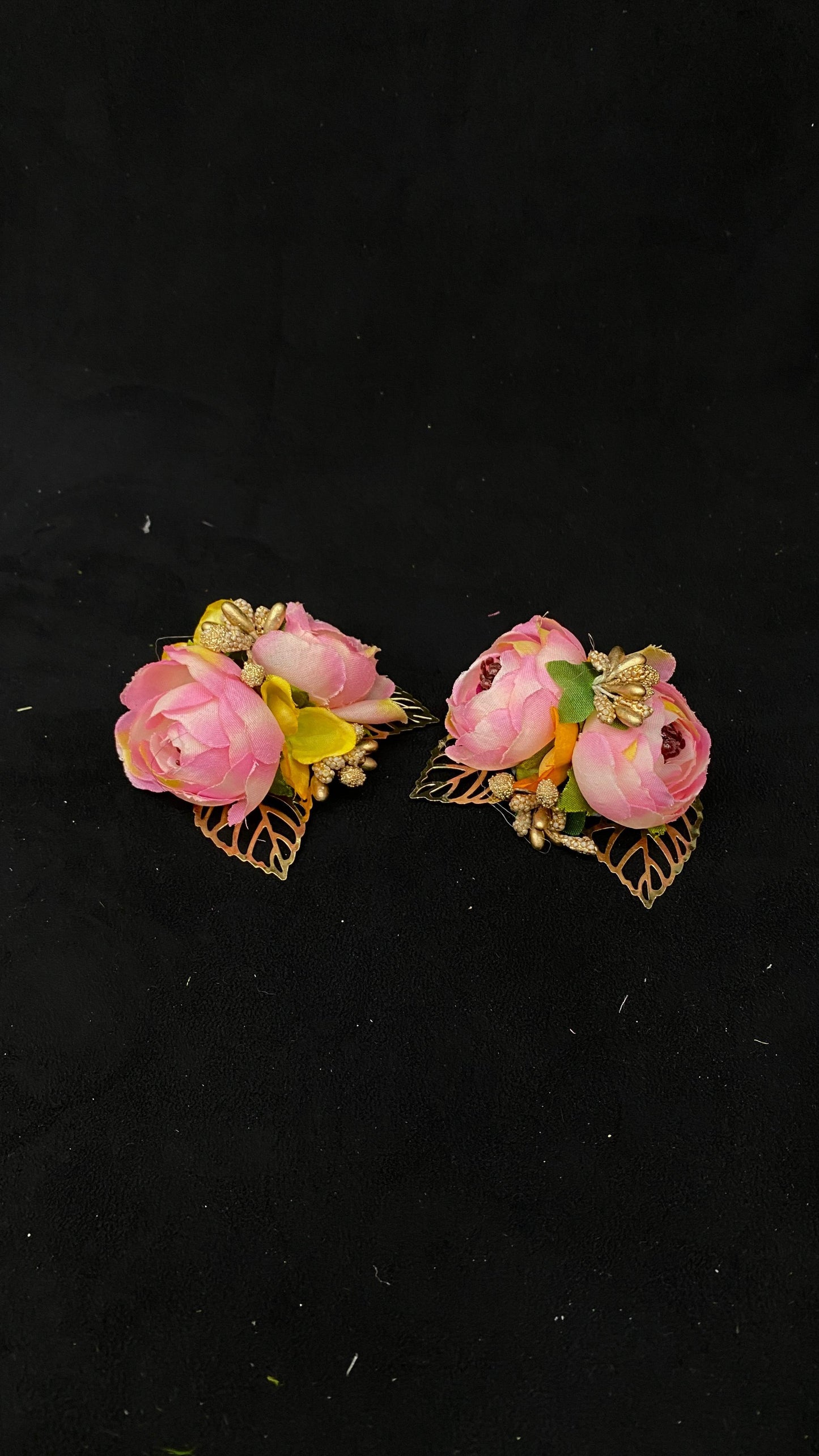 DUAL COLOUR PEONY FLOWER BROOCH