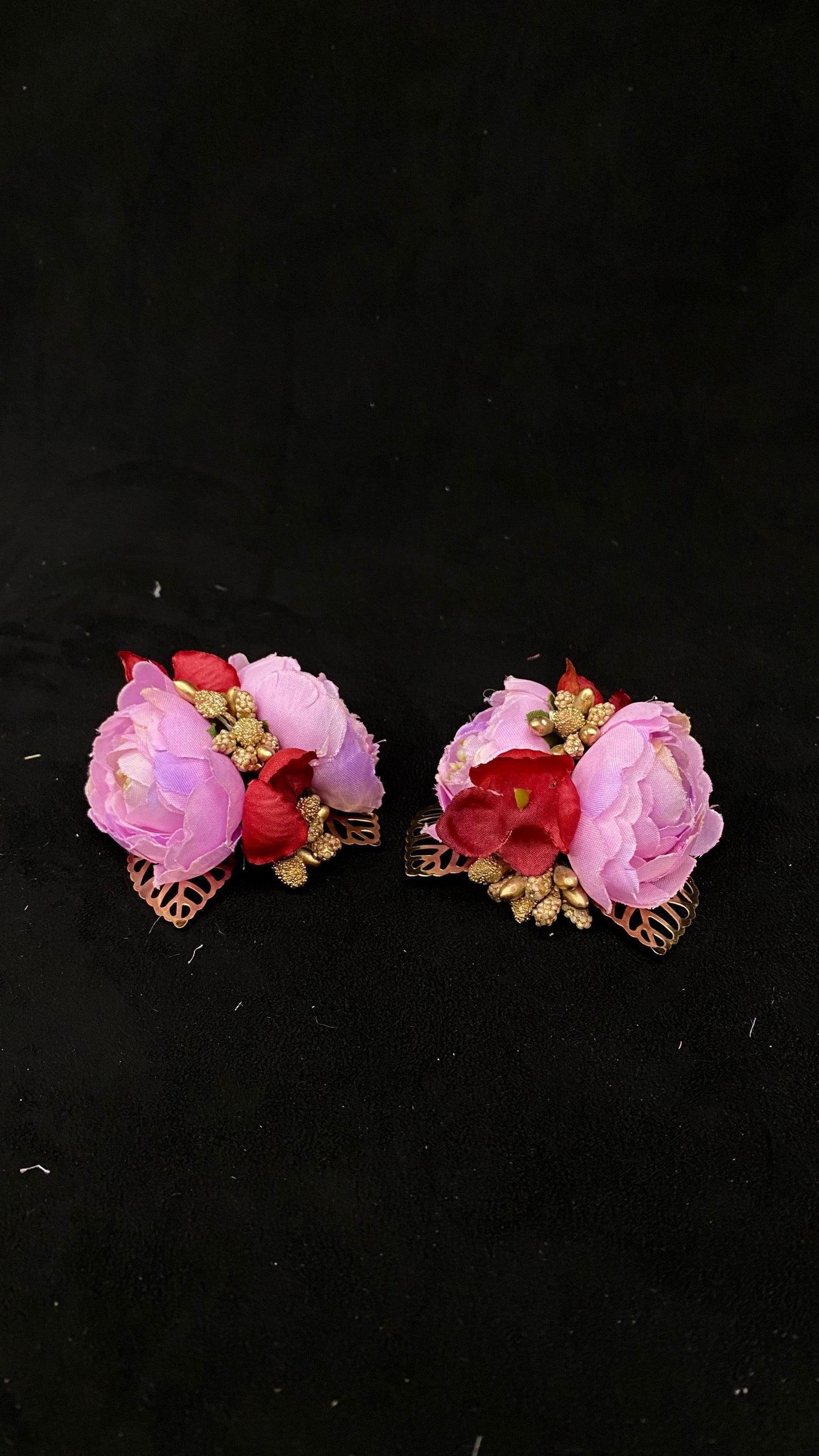 WHITE PEONY FLOWER BROOCH