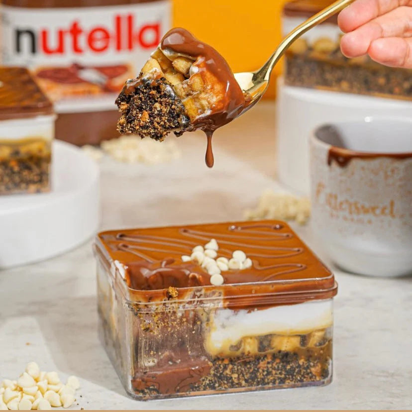 ACRYLIC SQUARE DESSERT TUB 375ml