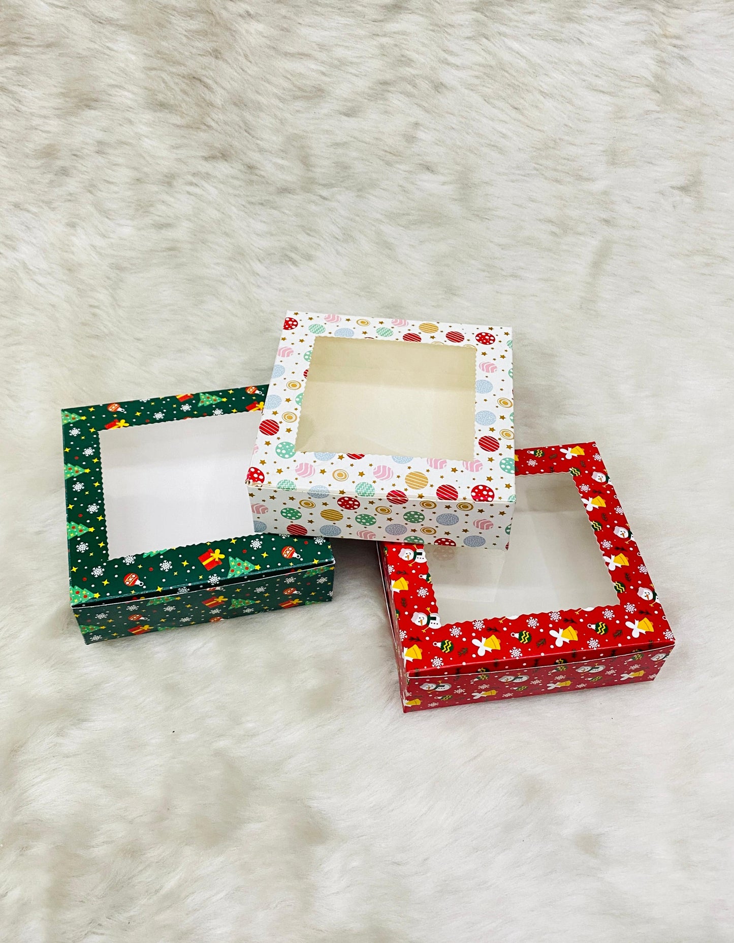 CHRISTMAS POLKA 4 BROWNIE BOX (PACK OF 10)