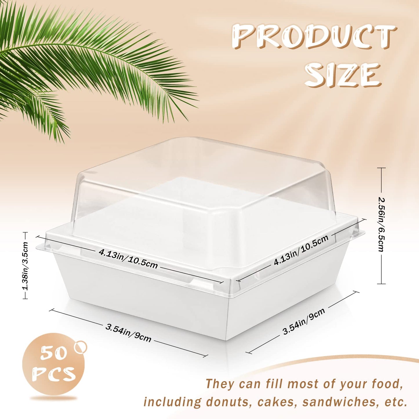 SMALL SQUARE BAKE AND SERVE WITH LID | Square Disposable Paper Dessert Boxes with Clear Lids – Eco-Friendly Packaging