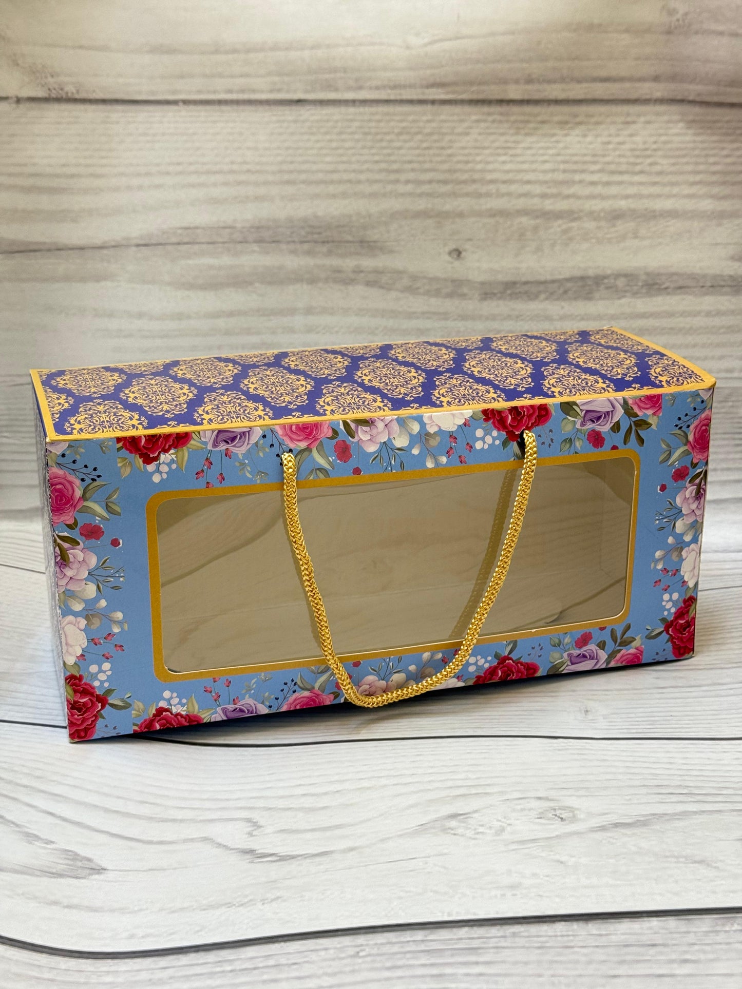 Festive 3 Jar Window Bag with Rope Handle – Premium Gifting Packaging