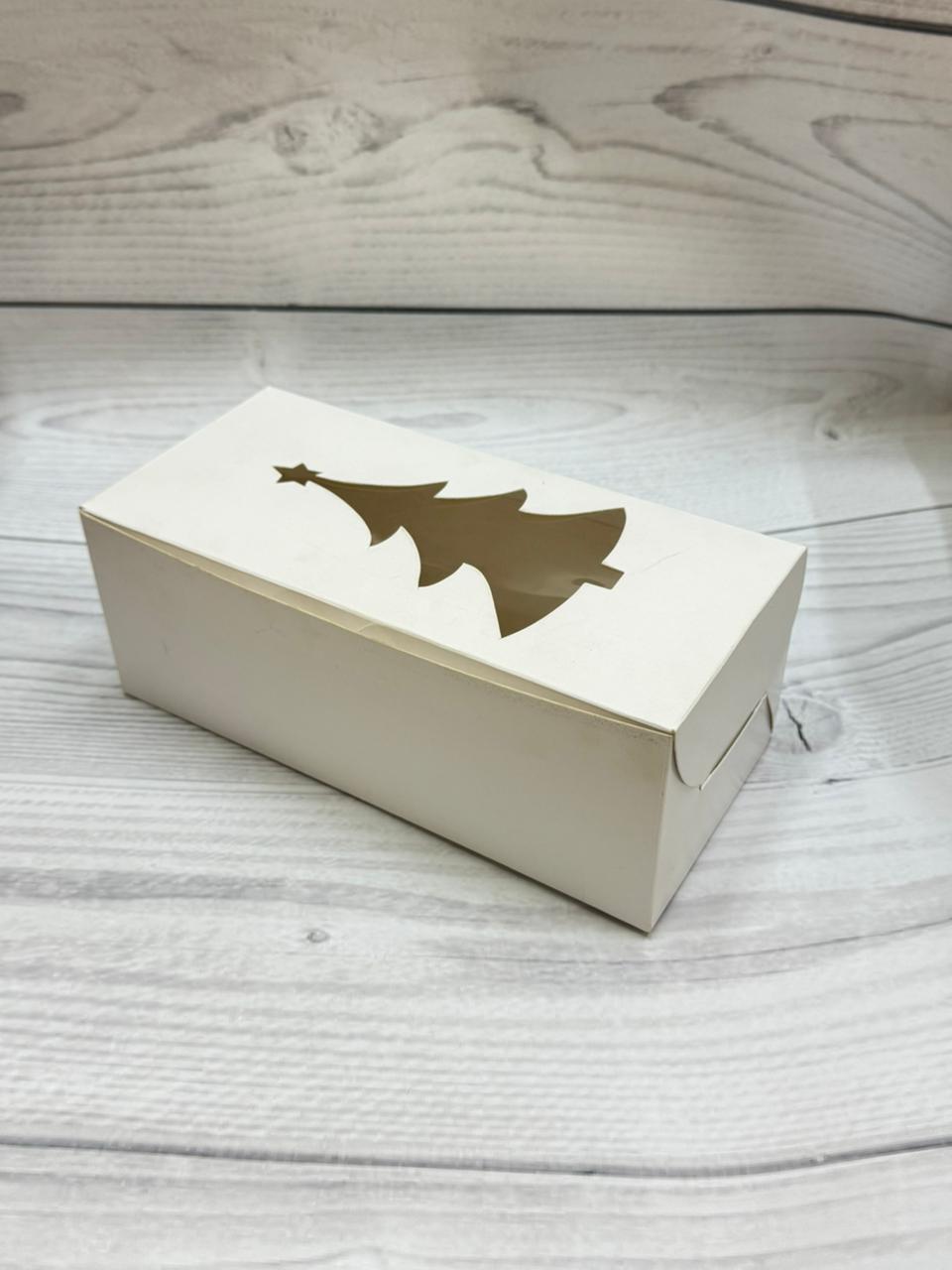 500gms White Festive Plum Cake Box – Christmas Edition