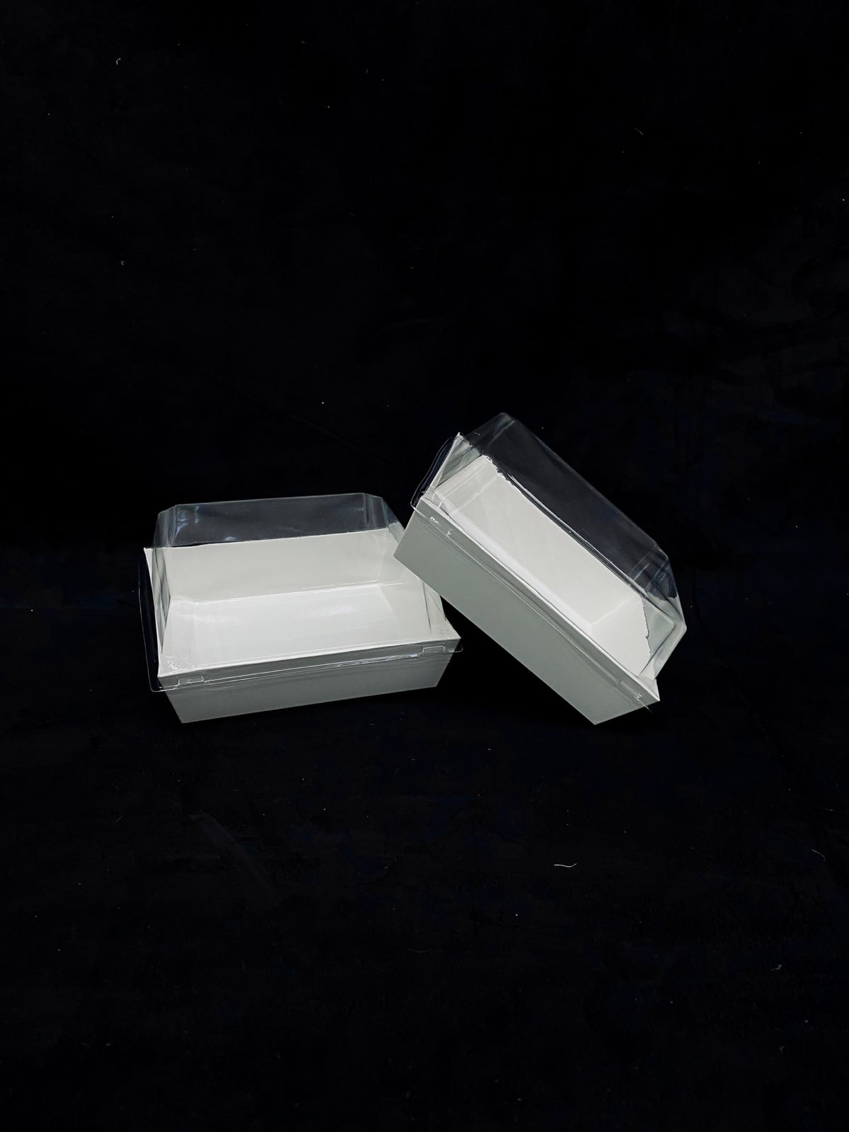 BIG SQUARE CONTAINER WITH LID | Square Disposable Paper Dessert Boxes with Clear Lids – Eco-Friendly Packaging