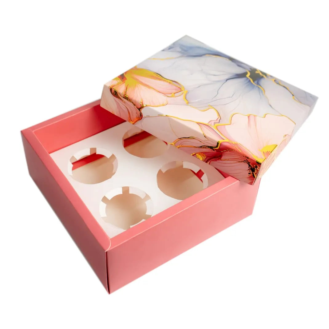 PINK FOIL PRINTED HAMPER BOX 8INCHES