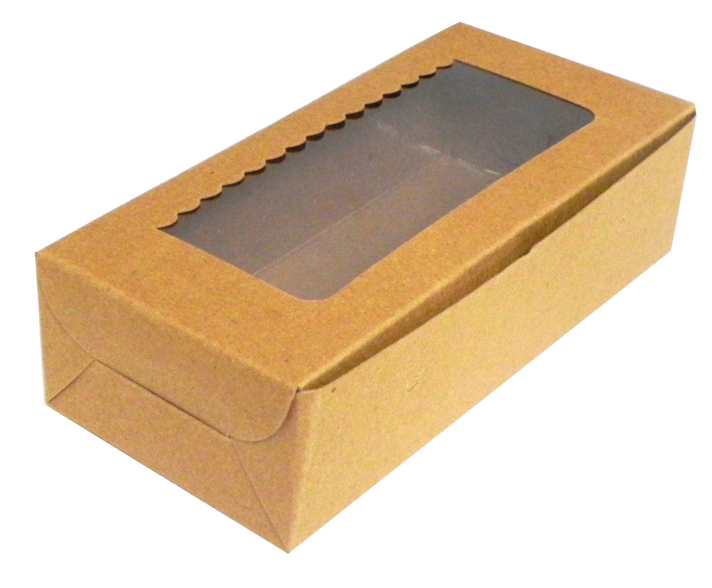 Kraft 2 Brownie Box with Window – Premium Dessert Packaging