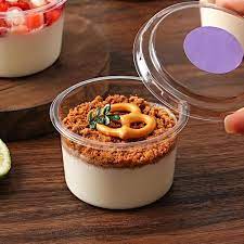 450ml Round Dessert Cup with Lid | Clear Disposable Pudding & Parfait Container