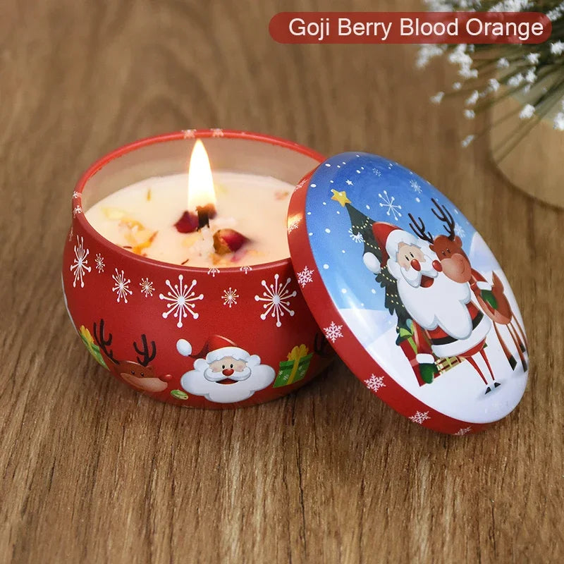 Big Red Festive Christmas Candle Tin – Limited Edition |Festive Treats Tin – Premium Reusable Jar for Goodies & Hampers.