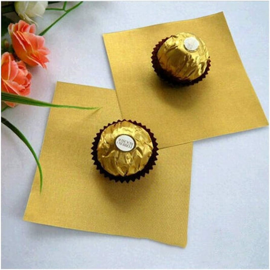 Golden Aluminium Chocolate Wrapper Foil / Chocolate Candy Wrappers Aluminium Foil Paper