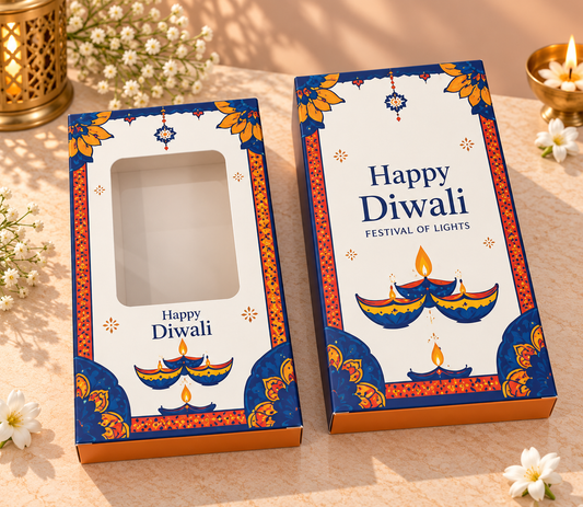 White Festive Bar Box with Window